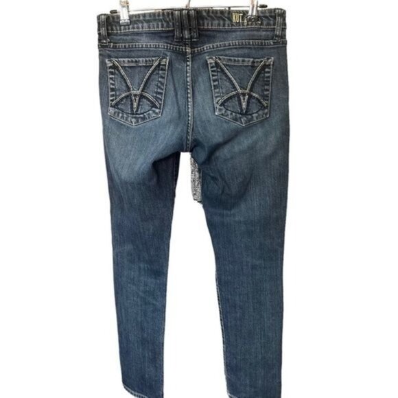 Kut From The Kloth Jeans Womens 6 Blue Stretch Denim Skinny Mid Rise Distressed - Picture 2 of 12